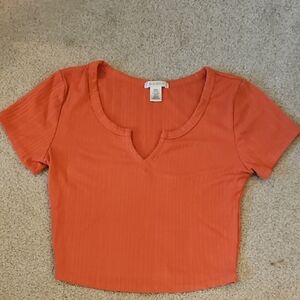 Zara Vibrant Orange Crop Top